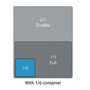 Vogue Clear Polycarbonate 1/6 Gastronorm Tray 150mm U241