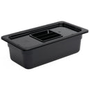 Vogue Black Polycarbonate 1/3 Gastronorm Tray 100mm U463