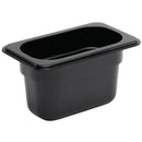 Vogue Black Polycarbonate 1/9 Gastronorm Tray 100mm U473