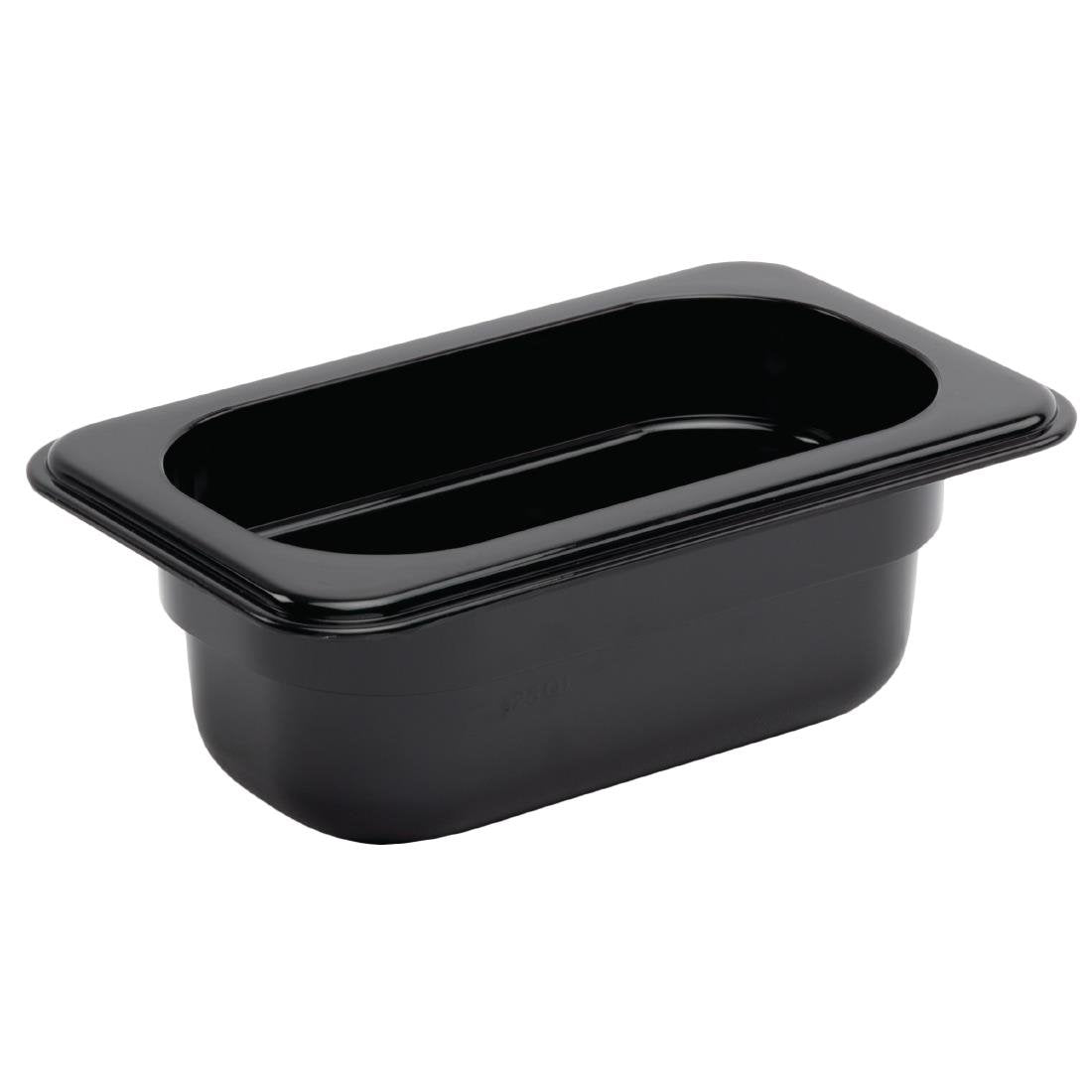Vogue Black Polycarbonate 1/9 Gastronorm Tray 65mm U472