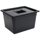 Vogue Black Polycarbonate 1/2 Gastronorm Tray 200mm U461