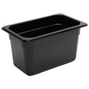 Vogue Black Polycarbonate 1/4 Gastronorm Tray 150mm U468