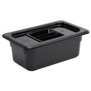 Vogue Black Polycarbonate 1/4 Gastronorm Tray 100mm U467