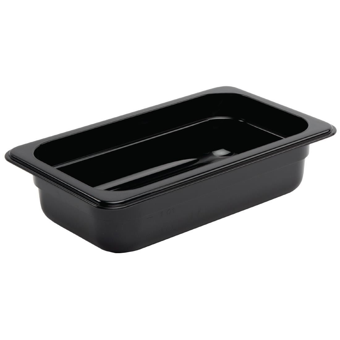 Vogue Black Polycarbonate 1/4 Gastronorm Tray 65mm U466