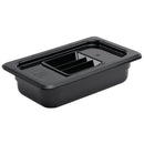 Vogue Black Polycarbonate 1/4 Gastronorm Tray 65mm U466