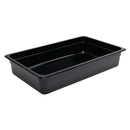 Vogue Black Polycarbonate 1/1 Gastronorm Tray 100mm U455