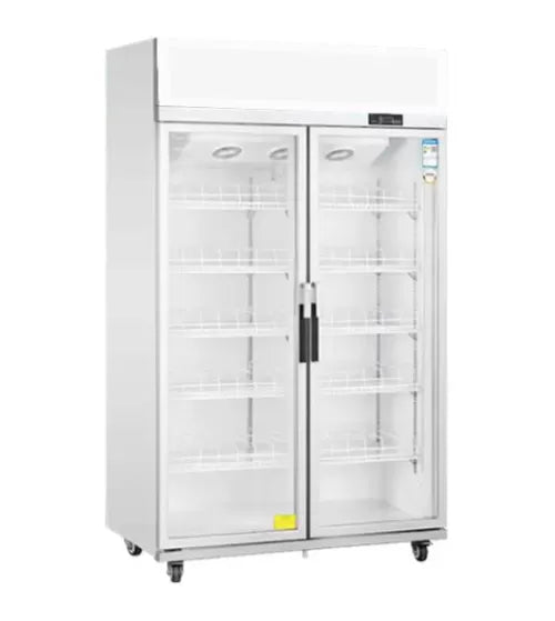 Snow Village Double Glass Door Upright Display Fridge LC-1000FS - LC-1000FS