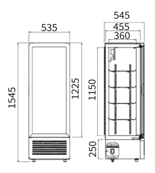 Snow Village Single Glass Door Display Fridge LC-230 - LC-230