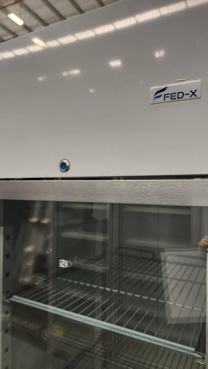 FED-X S/S Two Full Glass Door Upright Freezer - XURF1410G2V