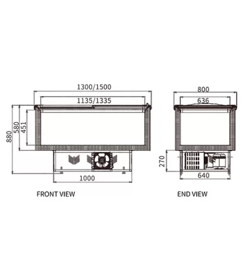 Snow Village Supermarket Island Freezer SD/SC-1500 - SD/SC-1500