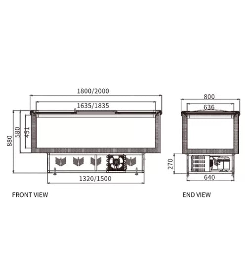 Snow Village Supermarket Island Freezer SD/SC-2000 - SD/SC-2000