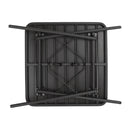 Bolero Square Slatted Steel Table Black 700mm CS731