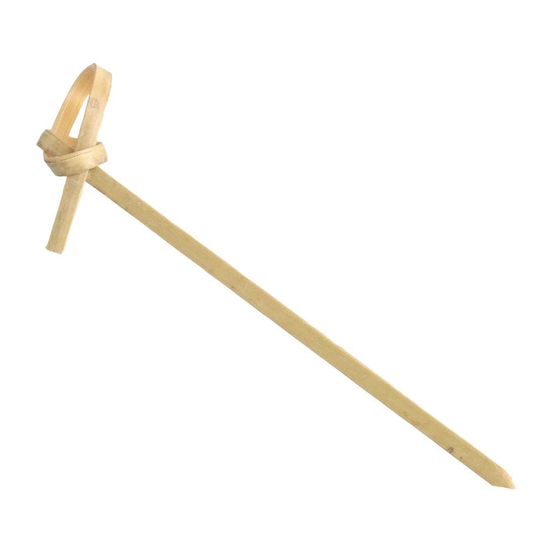 Fiesta Compostable Biodegradable Bamboo Looped Skewers 90mm (Pack of 100) DK396