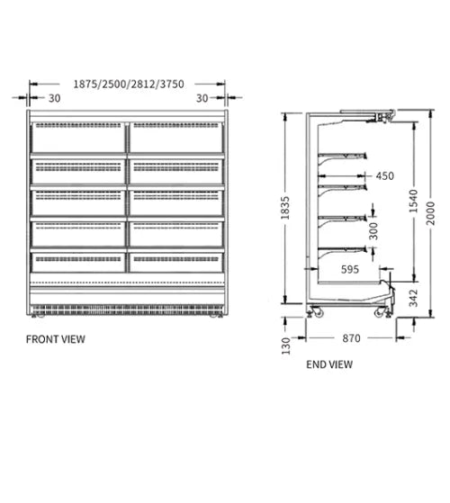 Snow Village Supermarket Vertical Display Chiller XC-CLF-19/870 - XC-CLF-19/870