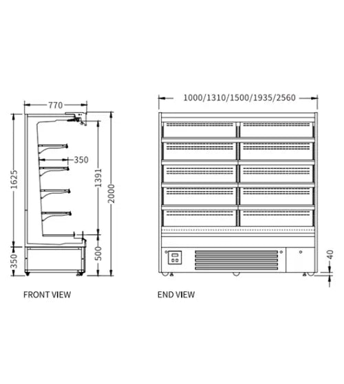 Snow Village Supermarket Vertical Display Chiller XC-ZL-19-A/770 - XC-ZL-19-A/770