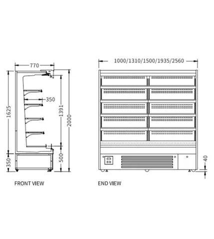 Snow Village Supermarket Vertical Display Chiller XC-ZL-19-A/770 - XC-ZL-19-A/770