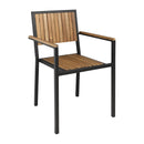 Bolero Steel & Acacia Armchair (Pack of 4) DS151
