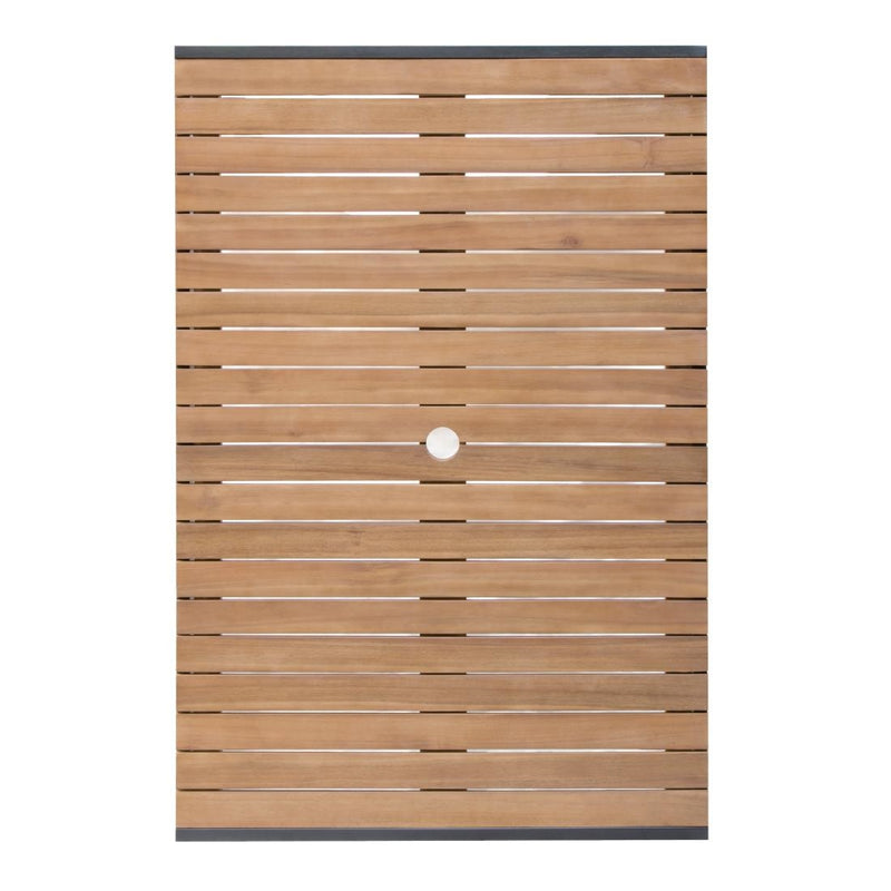 Bolero Acacia Wood and Steel Rectangular Table 1200mm DS153