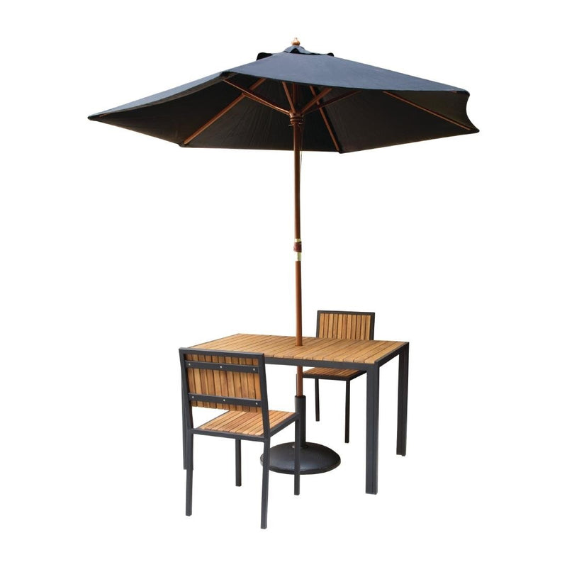 Bolero Acacia Wood and Steel Rectangular Table 1200mm DS153
