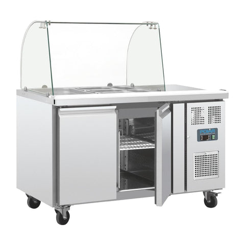 CT393-A Polar U-Series Double Door Refrigerated Gastronorm Saladette Counter CT393-A