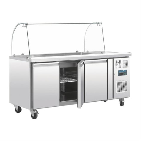 CT394-A Polar U-Series Triple Door Refrigerated Gastronorm Saladette Counter CT394-A