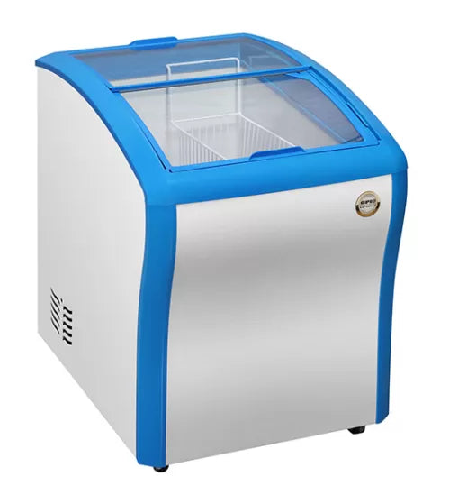 Snow Village Glass Sliding Lids Dual Temperature Chest Freezer SD/SC-158Y - SD/SC-158Y