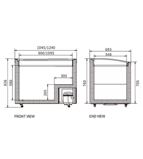Snow Village Two Sliding Glass Lids Dual Temperature Chest Freezer SD/SC-258YH - SD/SC-258YH