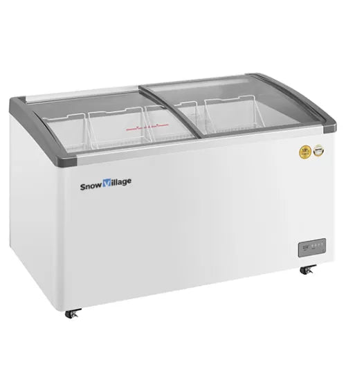 Snow Village Two Sliding Glass Lids Dual Temperature Chest Freezer SD/SC-328Y - SD/SC-328Y