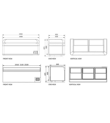 Snow Village Modular Supermarket Island Freezer CQG-19D - CQG-19D