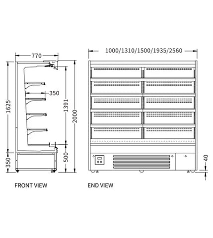 Snow Village Supermarket Vertical Display Chiller XC-ZL-25-A/770 - XC-ZL-25-A/770