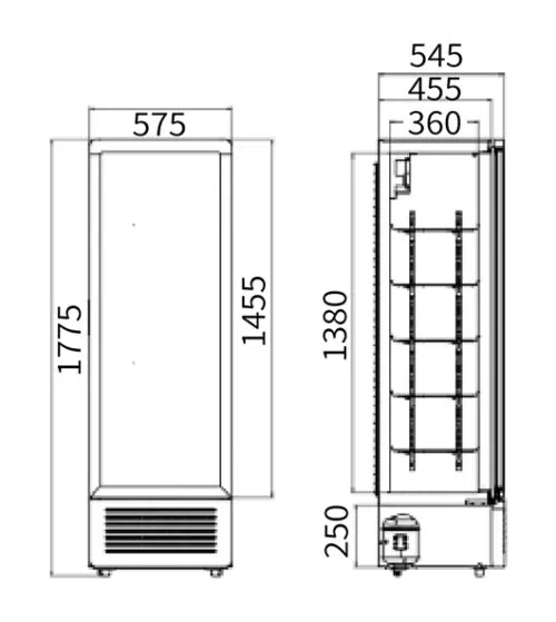 Snow Village Single Glass Door Display Fridge LC-310 - LC-310