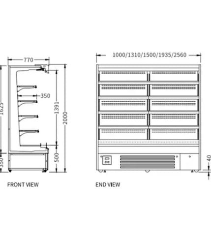 Snow Village Supermarket Vertical Display Chiller XC-ZL-10-A/770 - XC-ZL-10-A/770