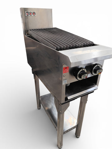 LKK CG3-2 300mm Gas Chargrill on Leg Stand - 745760