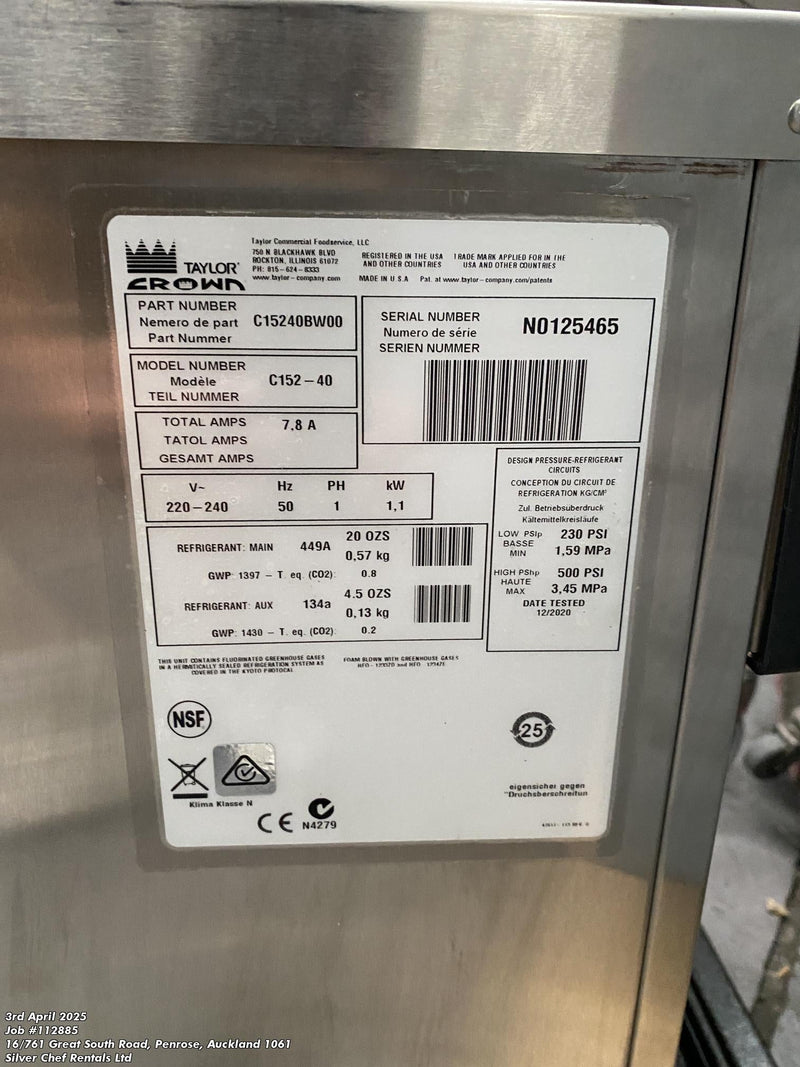 Taylor C152 Gravity Fed Soft Serve Machine - 771406