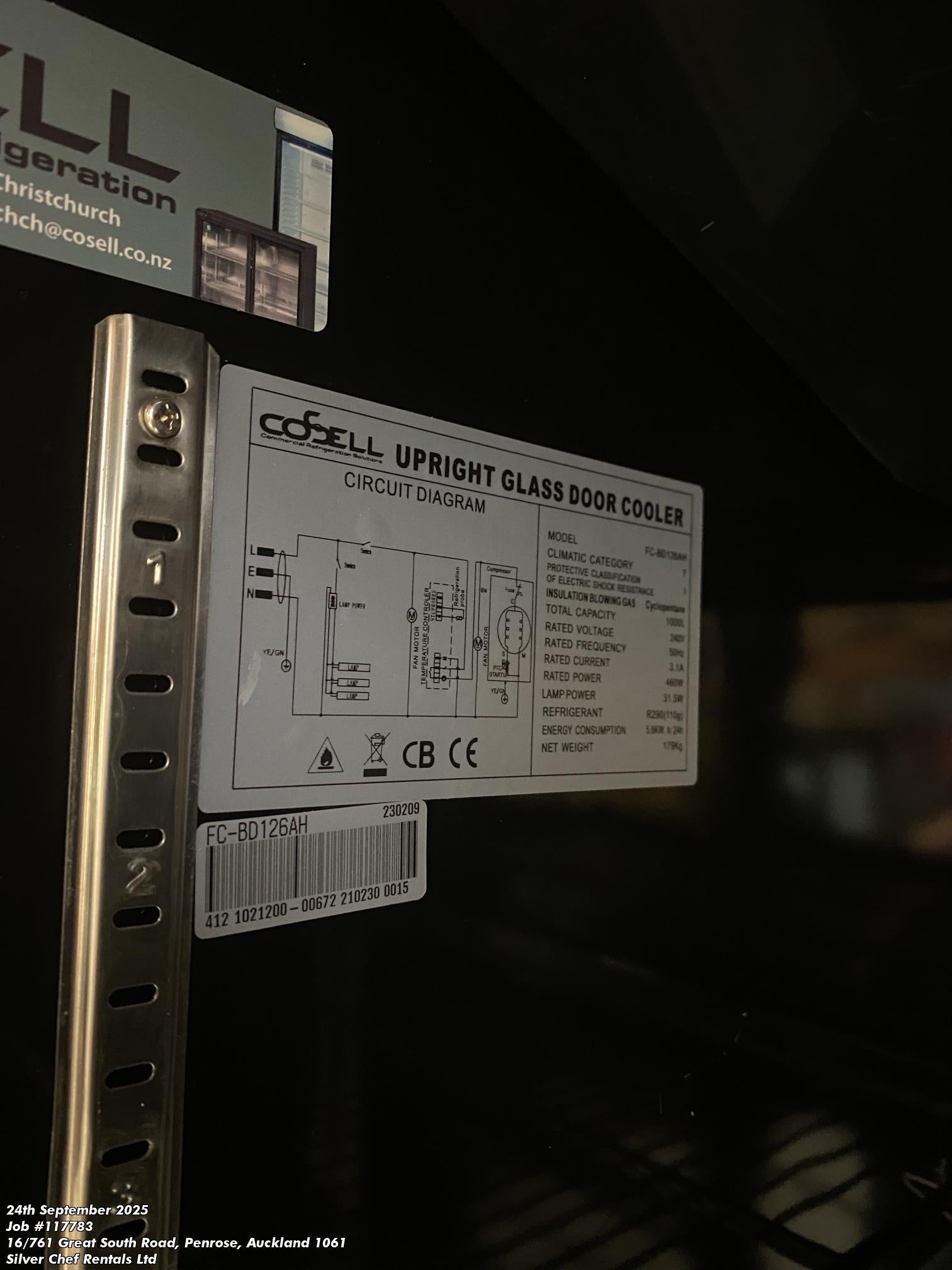 ICCOLD FC BD126 Upright Chiller - 791130