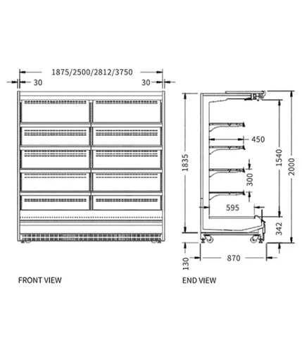 Snow Village Supermarket Vertical Display Chiller XC-CLF-25/870 - XC-CLF-25/870
