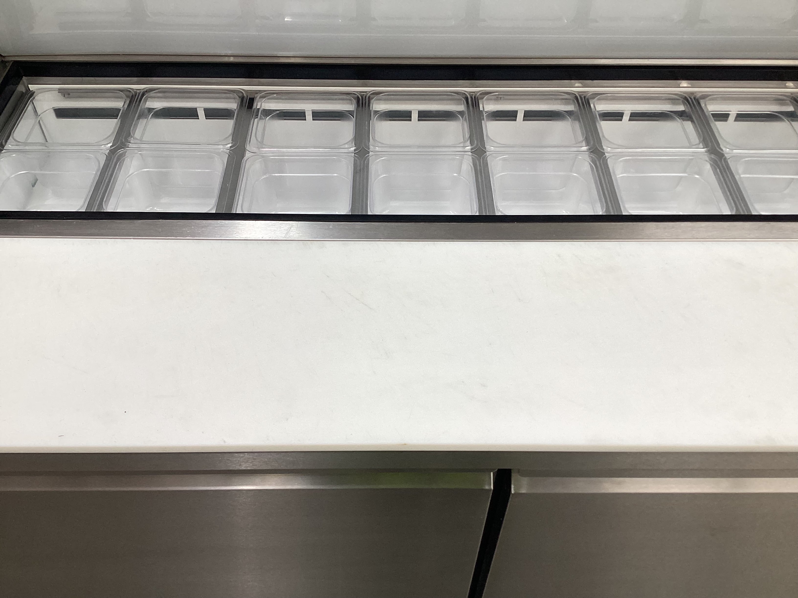 Polar GD883-A 2 Door Prep Counter Fridge - 812742