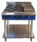 Blue Seal G516C-LS 4 Burner Cooktop + Griddle on Leg Stand - 842592