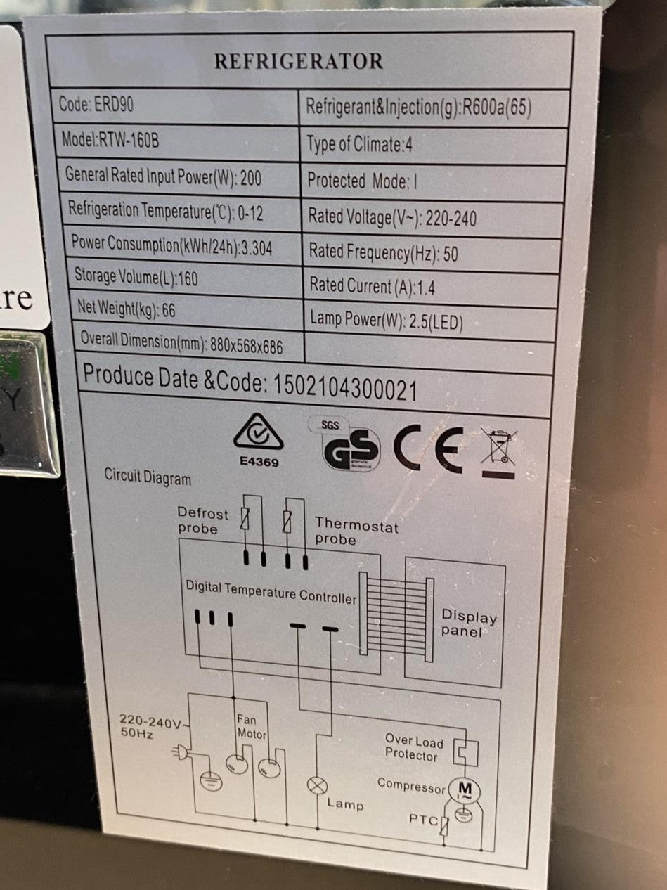 Delta ERD90 On Counter Refrigerated Display - 852255
