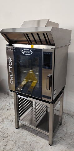Unox XEVC-0711-EPR CHEFTOP 7 Tray Combi Oven with Stand and Condenser Hood - 941833
