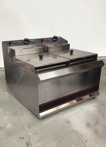 Catermaster TT-WE38A Benchtop Twin Electric Fryer - 862596