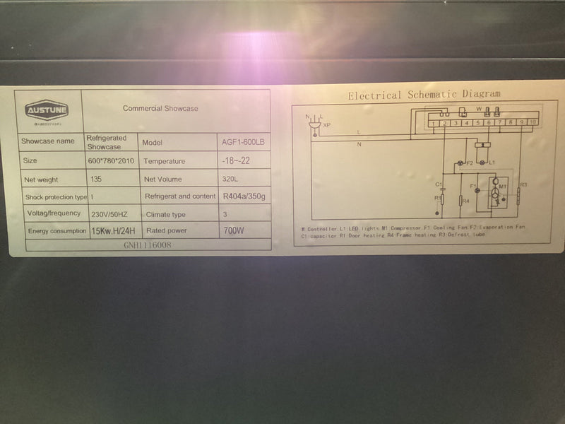 Austune AGF1-600LB Upright Freezer - 879535