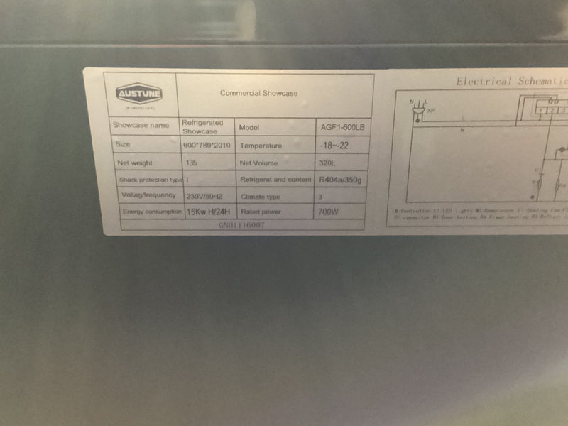 Austune AGF1-600LB Upright Freezer - 879536