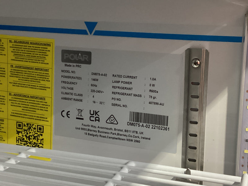 Polar DM075-A Upright Fridge - 879549