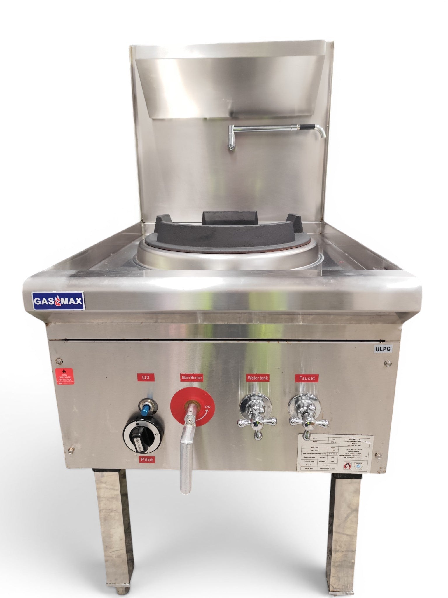 Federal WW-1L Single Waterless Wok Burner - 883665