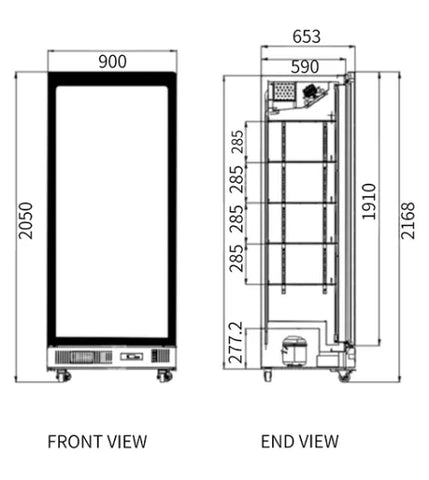 Snow Village Single Glass Door Display Fridge LC-830F - LC-830F