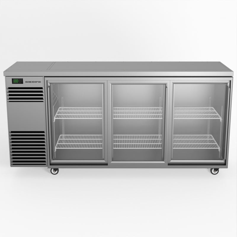 Skope BackBar 3 Glass Sliding Door Fridge