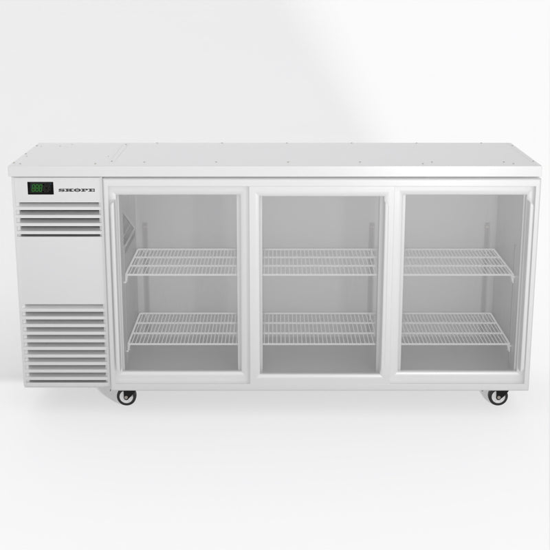 Skope BackBar 3 Glass Sliding Door Fridge