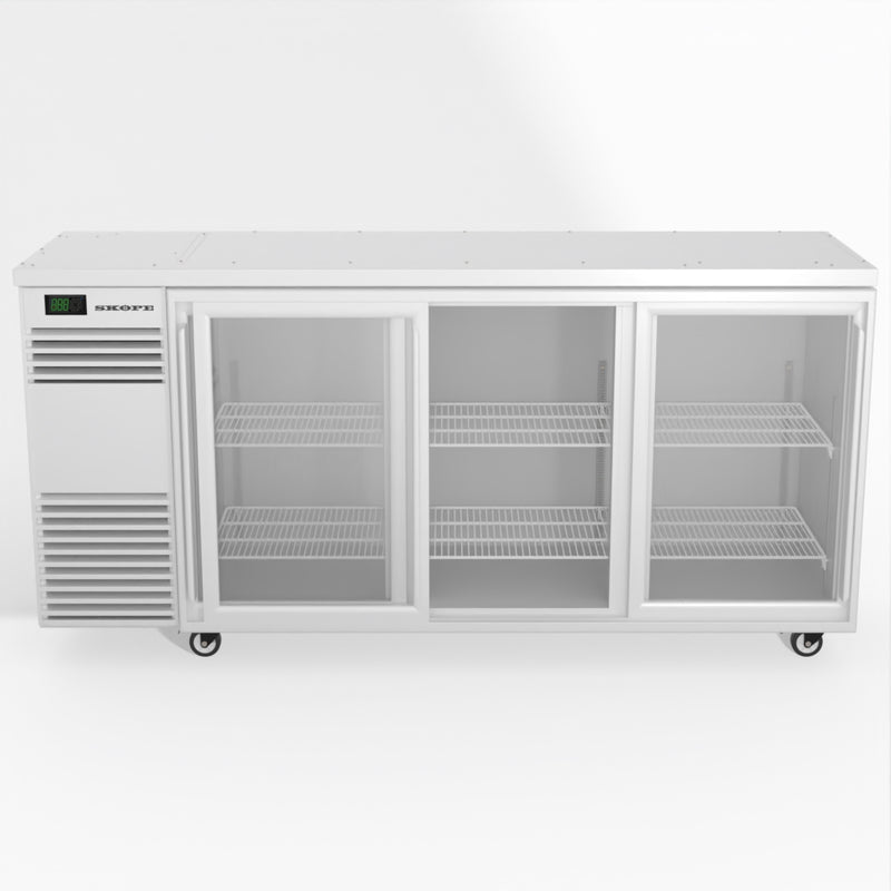 Skope BackBar 3 Glass Sliding Door Fridge