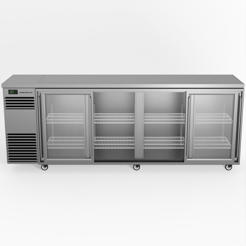 Skope BackBar 4 Glass Sliding Door Fridge